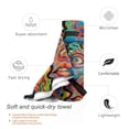thumbnail image 3 of Rocae Psychedelic Faces Colorful Print Lightweight and Quick Drying Towels Bath Towels for Body, Sport, Yoga, SPA, Fitness-27.5"x55", 3 of 8