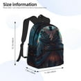 Rocae Starry Sky Moon Wolf Leader for Lightweight Casual Backpack
