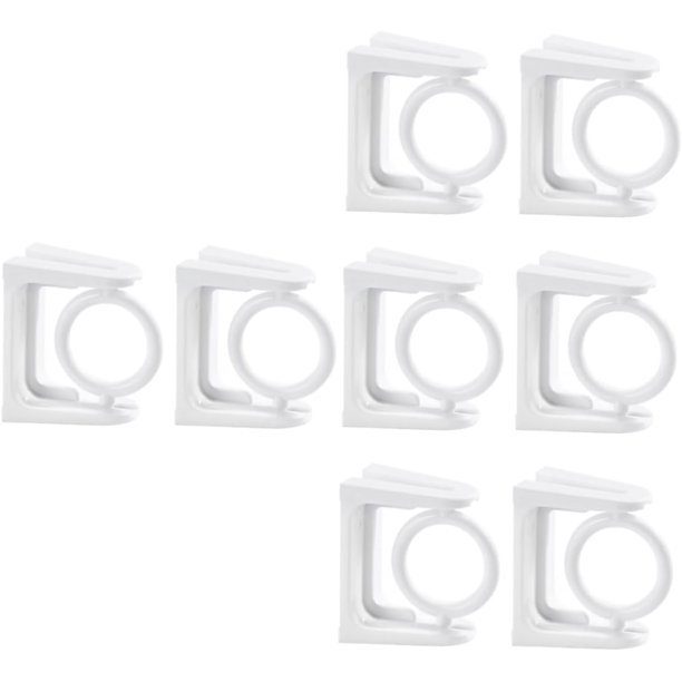 8 Piezas Soporte para Poste Soporte para Varilla de Tensión Abrazadera para Cortina Gancho para Cortina de Ducha Ganchos para Baño Soportes para Barra de Cortina Ganchos para Cortinas Varilla para Gi