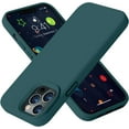 thumbnail image 1 of HSHDLDF Compatible with iPhone 12 Pro Max Case, Soft Liquid Silicone Full Body Protective Slim Case with [Anti-Scratch Microfiber Lining] [Camera Protective] [Support Wireless Charging] Teal, 1 of 7