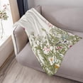 thumbnail image 3 of Sage Green Leaf Vintage Floral Herb Blanket, Soft Blankets Flannel Bed Throw Cozy Lightweight Plush Gifts for Women Girls Sofa Couch Bedroom Living Rooms Warm All Season, Home Decor, Small 50"x40", 3 of 6