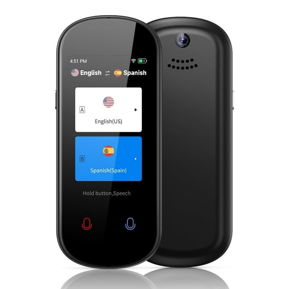 Language Translator Device - Translation 138 Languages Online- Voice & Camera Text/Photo Translate-HD Inch Touch Screen - Portable Translator for Language Learners&Traveler