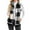 Black, variant on Sanbonepd Womens Vest Lightweight Plaid Cozy Coat Warm Sleeveless Fleece Jacket