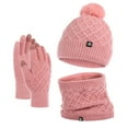 thumbnail image 2 of ZSQDM Knitted Hat Scarf Glove Set for Women Warm Gloves Winter Scarf Winter Set for Cold Weather Gift beanie for Women Straw Cowboy Hat Scarf ,Hat,& Gloves Swimming Cap for Women, 2 of 3