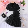 thumbnail image 4 of SUCS Girls Skirt Set Short Suit Jacket Butterfly Mesh Suspender Long Skirt Two-piece Party Gift, 4 of 6