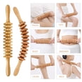 thumbnail image 2 of Masajeador de drenaje linfático con palo de maderoterapia, rodillo de masaje fascial anticelulítico, herramienta de relajación muscular corporal completa., 2 of 8
