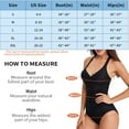 thumbnail image 3 of Women's One Piece Swimsuits Ruched Swimwear V Neck Sexy Back Crossover Swimming Bathing Suits, 3 of 7