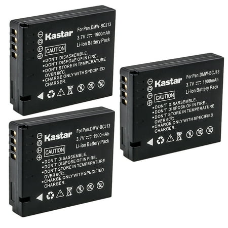 Image of Kastar 3-Pack DMW-BCJ13 Battery Replacement for Panasonic DMW-BCJ13E DMW-BCJ13PP Battery DE-A81 DE-A81B DE-A82 DE-A82B Charger Panasonic Lumix DMC-LX7 Lumix DMC-LX7GK Lumix DMC-LX7K Camera