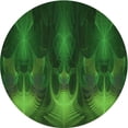 thumbnail image 1 of Ahgly Tapis Rond Lavable en Machine Intérieur Transitionnel Vert Émeraude Profond, 7 Pieds Rond, 1 of 7