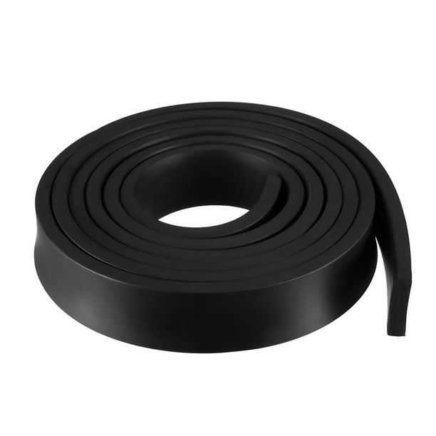 Tira de sellado de goma rectangular sólida única de Bargains, 5mm de ancho, 3mm de grosor, 1 metro de largo, negra, 30mm x 7mm x 2m