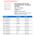 thumbnail image 2 of Under Dashboard Cabin Air Filter - Compatible with 2007 - 2018 BMW X5 Sport Utility 2008 2009 2010 2011 2012 2013 2014 2015 2016 2017, 2 of 2