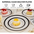thumbnail image 4 of 120pcs Clear and Black Plastic Party Plates Disposable Fancy Elegant Plastic Wedding Plates Heavy Duty Black Party Dinnerware Perfect For Birthday, Graduation, Anniversary, 4 of 14
