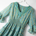 thumbnail image 3 of Plus Size Elegant Plus Size Chiffon Dress Long V-Neck Printed Dress For Heavy Girls Summer Stock Cloth Elegant Long Leaflet S..., 3 of 5