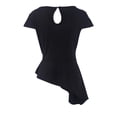 thumbnail image 3 of Camiseta casual para mujer Perfecl con Cuello en V Negro Plus Tamaño XL-5XL, 3 of 8