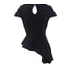 thumbnail image 3 of Camiseta Negra Asimétrica Cuello en V Túnica Verano Top Casual Suave Transpirable 4XL, 3 of 9