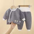 thumbnail image 2 of Gubotare Toddler Girl Pajamas Set Girls Pajama Set Long Sleeve Shirts & Sleep Pants Kids Sleepwear Soft & Cozy Pajamas for Girls 6 9 Months (Grey,6-9 Months), 2 of 6