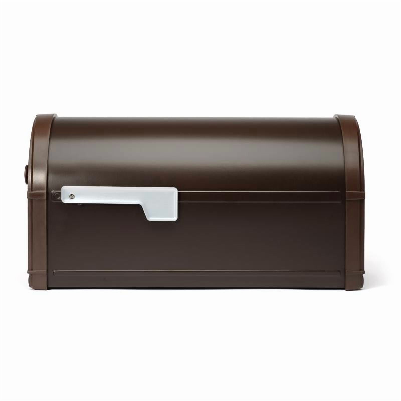 Architectural Mailboxes Bellevue™ Heavy duty Decorative Steel Metal Post Mounted Mail Box for outside, Rubbed Bronze, Large Curbside Mailbox with Magnetic Latch