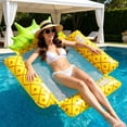 thumbnail image 5 of Inflatable Pool Float with Mesh Bottom Fruit Patterns, 4-Tube Floating Mat Chair Bed for Adults Portable Water Pool Lounger, 5 of 8