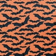 thumbnail image 3 of 45 x 36 Halloween Flying Bats on Orange 100% Cotton Fabric, 3 of 3