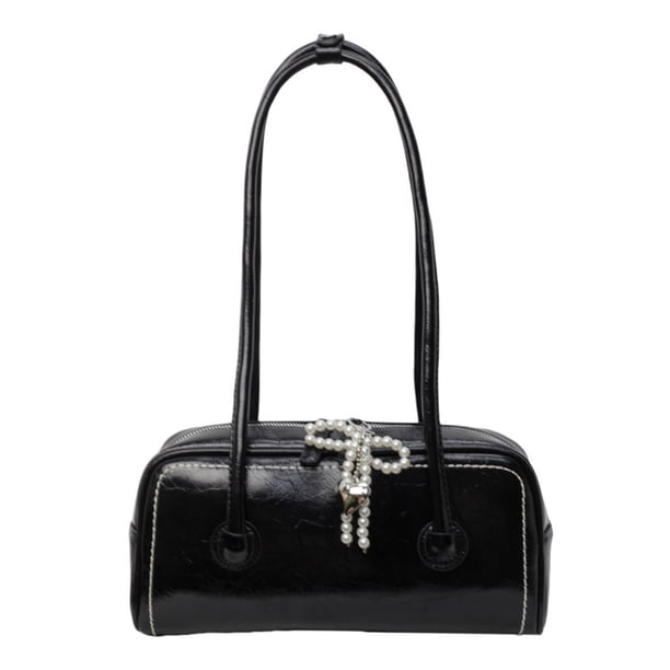 Bolso de hombro de cuero para mujer Bolso de axila con bolsillos Bolsos con asa superior Bolso de mano