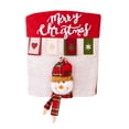 thumbnail image 2 of HongHeng Christmas Chair Back Covers 1Pc, 3D Cute Santa Claus Snowman Reindeer Xmas Dinner Chair Covers, Christmas Chair Slipcovers for Dining Room Holiday Party Decor, 2 of 6