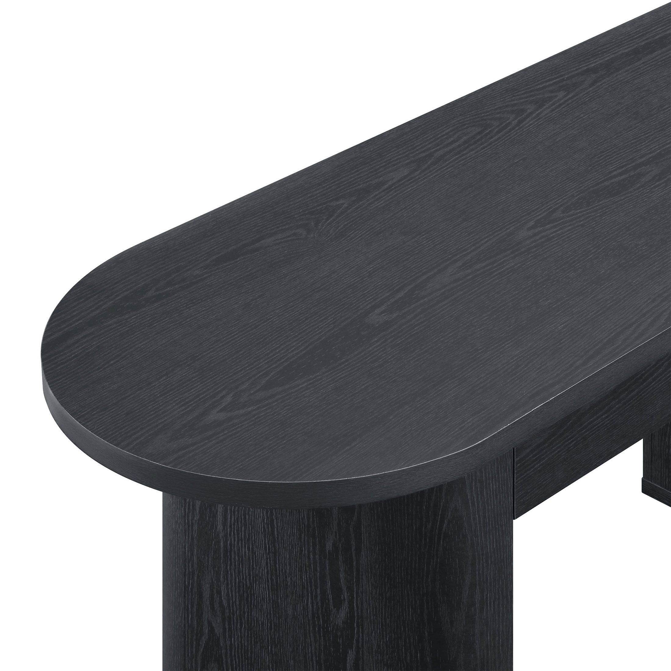 Better Homes & Gardens Juliet Oval Writing Desk, Rich Black Finish