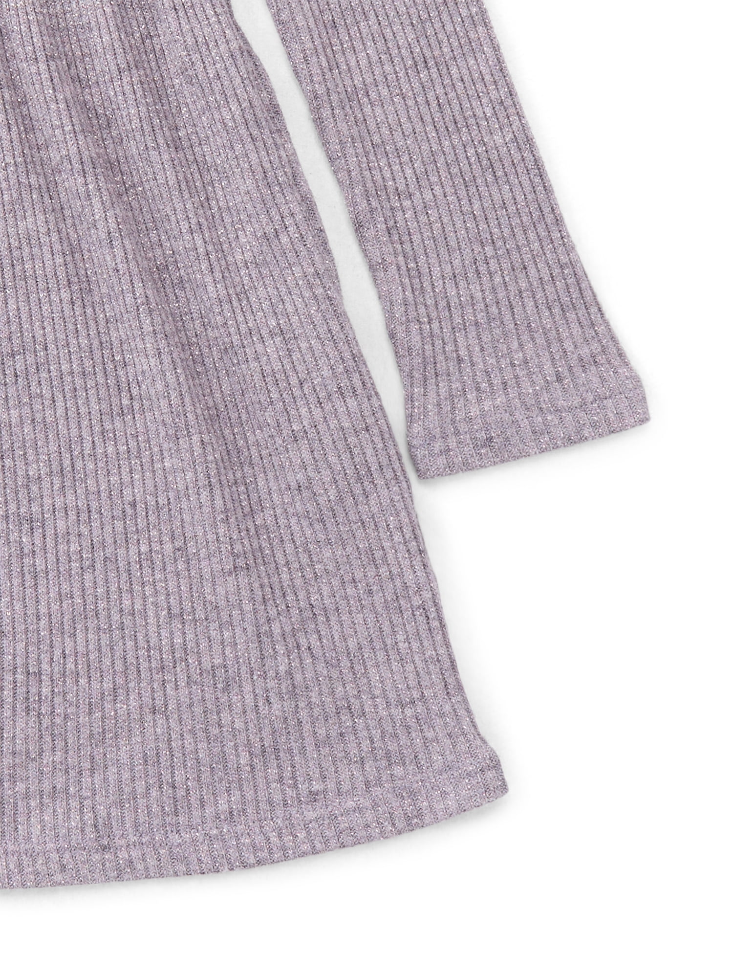 Wonder Nation Toddler Girls Square Neck Cozy Knit Dress, Sizes 12M-5T