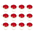 thumbnail image 3 of 12 PCS Red Rose Shape Towel Buckle Napkin Ring Wedding 's Day Hotel Table Decor Metal Gold Napkin Holder, 3 of 10
