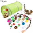 thumbnail image 1 of Essen 21Pcs Pet Cat Kitten Hanging Ball Foldable Tunnel Teaser Mouse Training Play Toy, 1 of 6