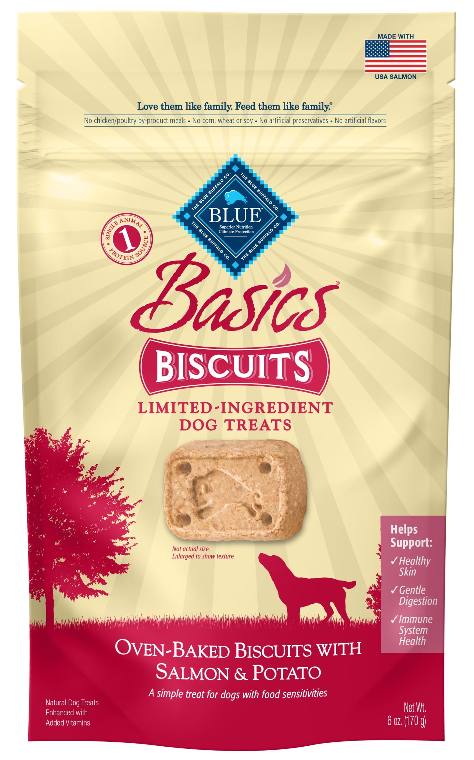 Blue Buffalo Basics Limited Ingredient Diet Crunchy Dog Treat Biscuits
