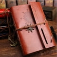 thumbnail image 2 of Vintage Nautical Leather Writing Journal, Blank Pages Travel Journal Diary For Adventurers, Embossed Portable Personalized Diary In Various Sizes, 2 of 7