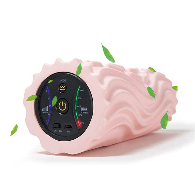 Rodillo de espuma vibratorio ALUNYAN Electric Fitness Yoga de 5 velocidades