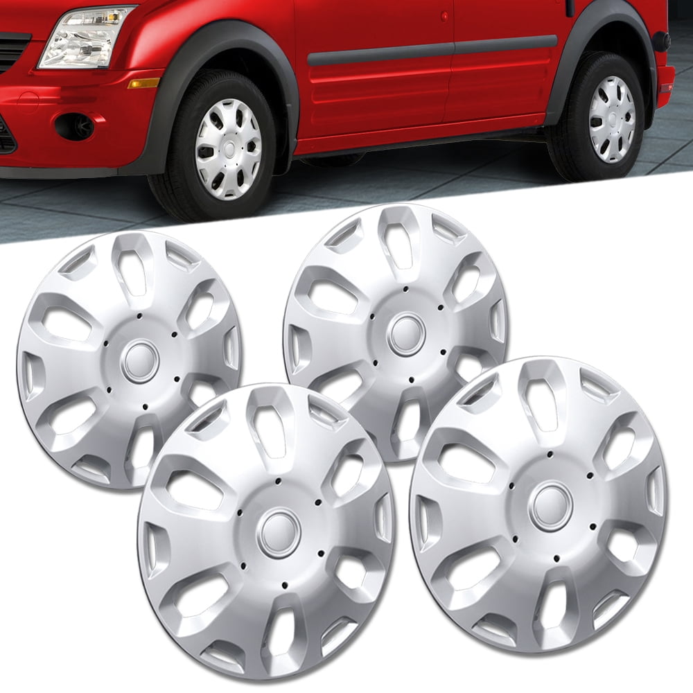 PIT66 4pcs Wheel Covers Hub Caps Full Rim Hubs Fit for Ford Transit Connect Van 15" 9T1Z1130A, 9T161130AA 2010-2013