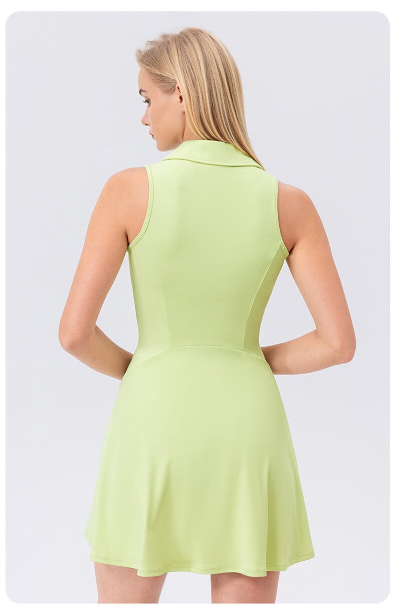 Women Tennis Dress Fitness Athletic Quick Dry Breathable Sports One Piece Dress