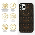 thumbnail image 4 of Case Yard Wooden Case for iPhone-12/12-Pro Soft TPU Silicone cover Slim Fit Shockproof Wood Protective Phone Cover for Girls Boys Men and Women Supports Wireless Charging Pyramids Pattern Design, 4 of 7