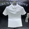 thumbnail image 4 of Camiseta con cuello para hombre, camiseta con alfabeto, camisetas negras para hombre, polos bordados, ropa para hombre, ropa cómoda y barata, normal, 4 of 5