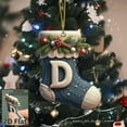 thumbnail image 4 of CuiLiyq 26 Letters Acrylic Christmas Stocking Ornaments Style Hanging Decor, 3.15 Inch Mini Xmas Alphabet Hanging Decorations for Holiday Tree Fireplace Decor (D), 4 of 4