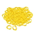 thumbnail image 1 of Paquete de 100 bandas para aves de corral, anillos ajustables para etiquetas de patas de aves, identificación del hogar Amarillo, 1 of 8