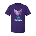 thumbnail image 2 of Wild Bobby, Sassy Since Birth Salty By Chance Mermaid Beach Ocean Vibe, Streetwear, Men's Graphic Tees, Purple, 3XL, 2 of 3