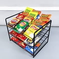 thumbnail image 2 of FixtureDisplays® Stackable Can Rack Organizer, Stackable Potato Chip Bag Storage Dispenser for Kitchen Cabinet or Pantry, Black 17.35" Wide x 12.8" Deep x 14" Tall 10145, 2 of 12