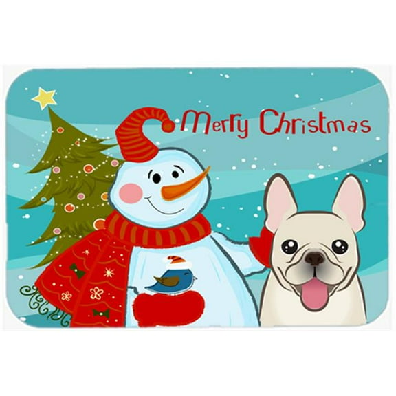 Carolines Treasures Snowman With French Bulldog Mouse Pad