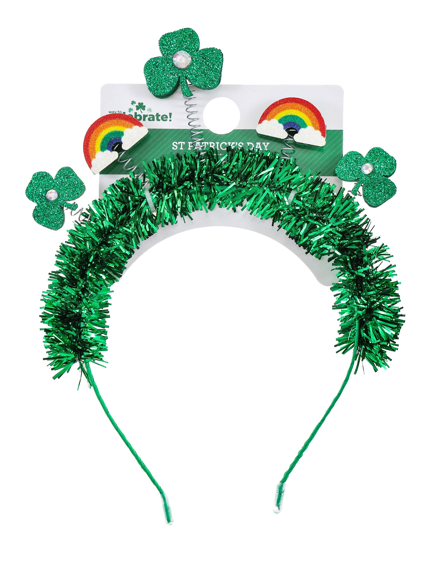 Way to Celebrate St. Patrick's Day Shamrock Rainbow Head Bopper,1 Piece