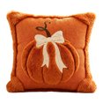 thumbnail image 3 of Autumn Home Decor Pillow Cover, 18 x 18 Inch with Raised Pumpkin Detail for Sofas, Chairs, Beds and Entryway Seating, 3 of 4