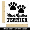 thumbnail image 2 of Black Russian Terrier Dog Paw Prints Fun Text Self-Inking Rubber Stamp Ink Stamper - Fuchsia Ink - Small 1 Inch, 2 of 7