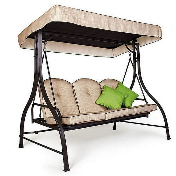 Garden Winds Replacement Canopy Top for Sand Dune Swing Model RUS428W Only -  Metal Frame Not Included