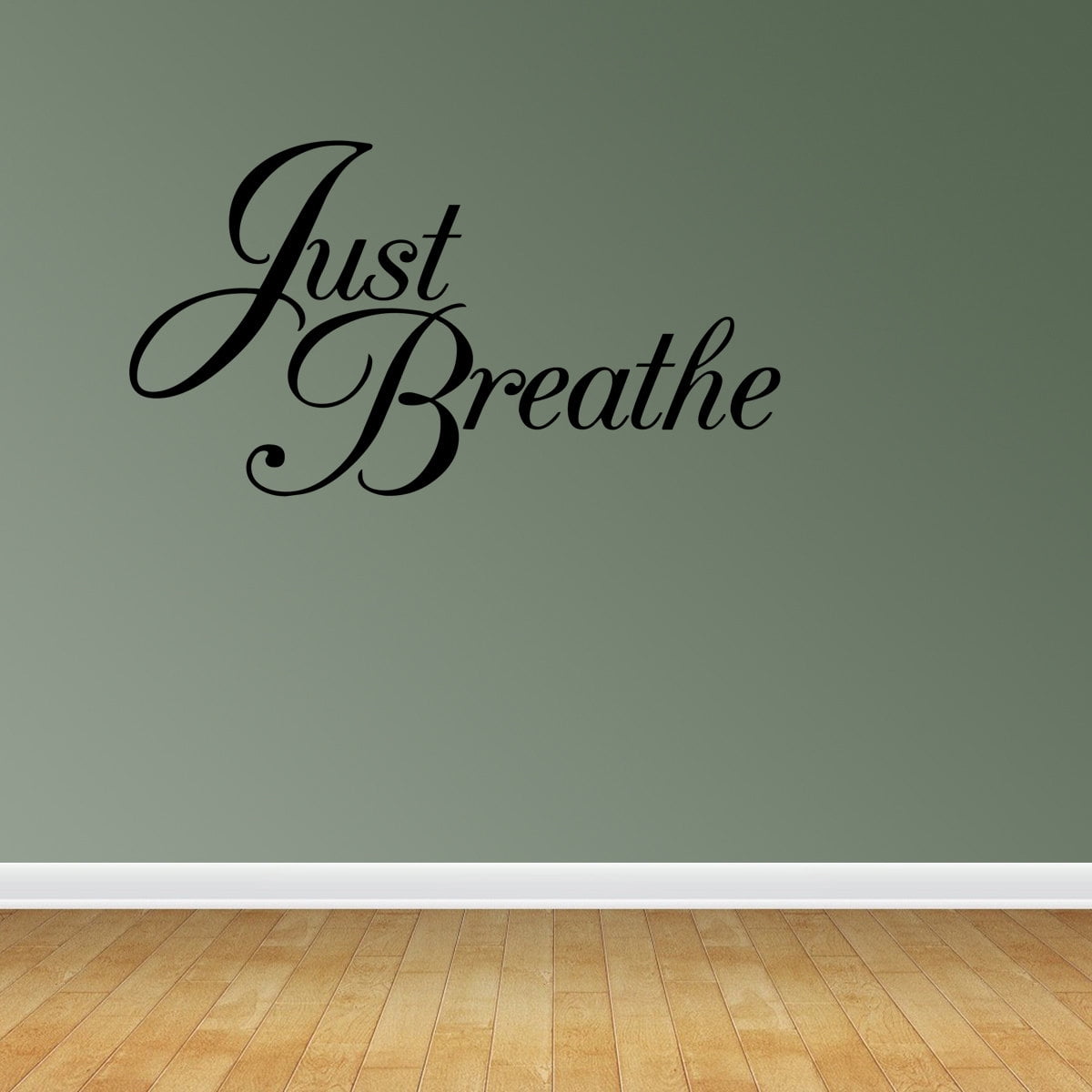 Empresal Just Breathe Decor Vinyl Wall Decal Quote Sticker Inspiration ...