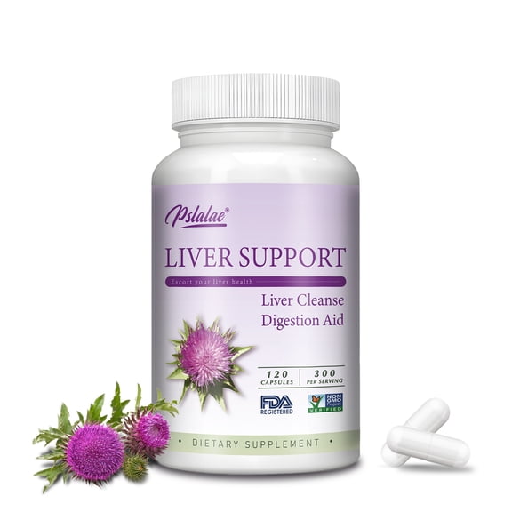 Liver Support - with Milk Thistle, Dandelion - Strength Liver Detox & Repair Capsules - 120 Count