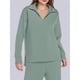 thumbnail image 4 of Conjuntos de Dos Piezas para Mujer, Moda de Otoño 2025, Pantalones Anchos, Conjunto de Estar por Casa, para Viajes y Vacaciones. Verde L, 4 of 9