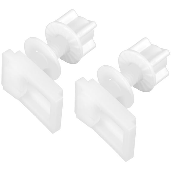 Beaupretty 2Sets White Plastic Toilet Cover Bolts Nuts and Washers Screw Installation Kit