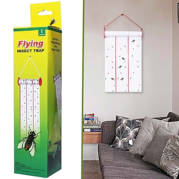 White Stickys Fly Tape Fly Glue Trap Garden Tree Insect-proof Tape